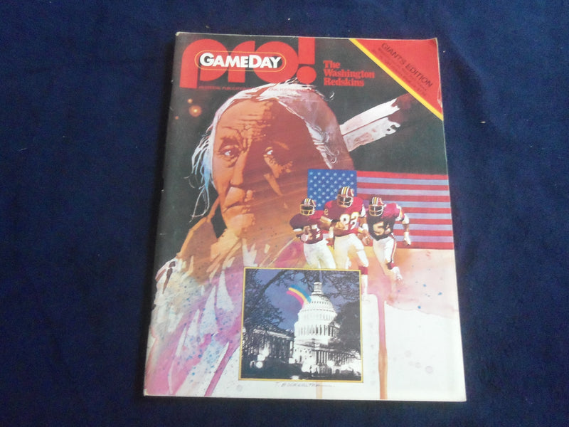 1981 NOV 15 GAMEDAY PRO! MAGAZINE - NEW YORK GIANTS VS. WASH. REDSKINS- SP 4834L