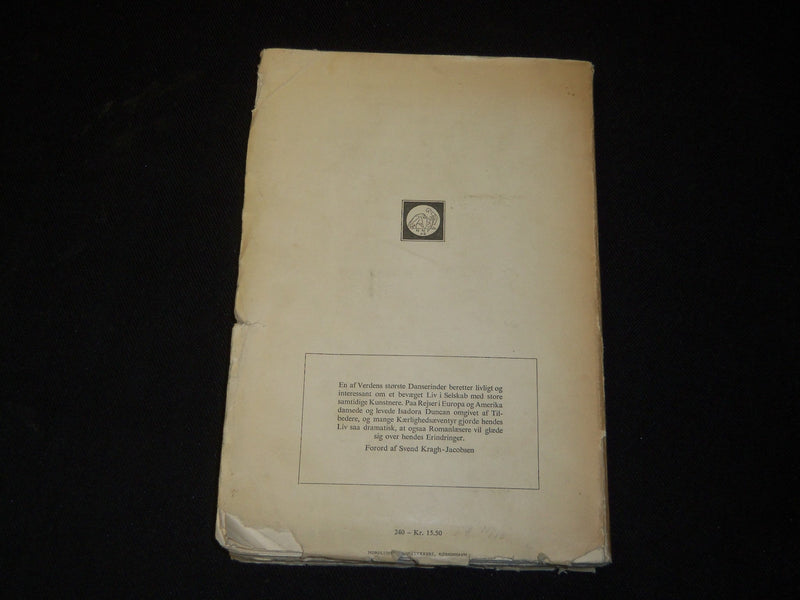 1949 ISADORA DUNCAN MIT LIV SOFTCOVER BOOK - DANISH - J 5336