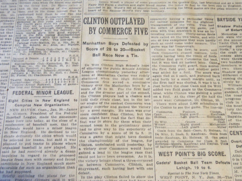 1915 JANUARY 31 NEW YORK TIMES - RUPPERT & HUSTON GET YANKEES STOCK - NT 6493