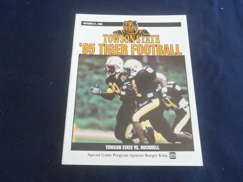 1995 OCTOBER 21 TOWSON STATE UNIV VS BUCKNELL UNIV FOOTBALL PROGRAM - ST 5883P