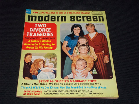 1970 OCTOBER MODERN SCREEN MAGAZINE - JOHNNY CASH-GLEN CAMPBELL COVER - E 16800
