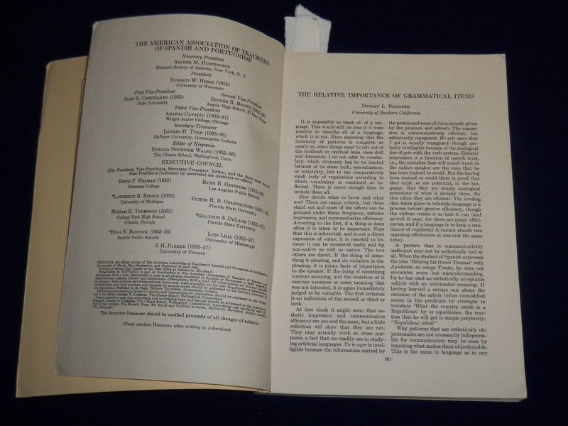 1955 SEPTEMBER HISPANIA A TEACHERS' JOURNAL - SPANISH & PORTUGUESE - K 529