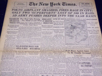 1944 NOVEMBER 25 NEW YORK TIMES - 3D ARMY DEEPER INTO SAAR - NT 2815