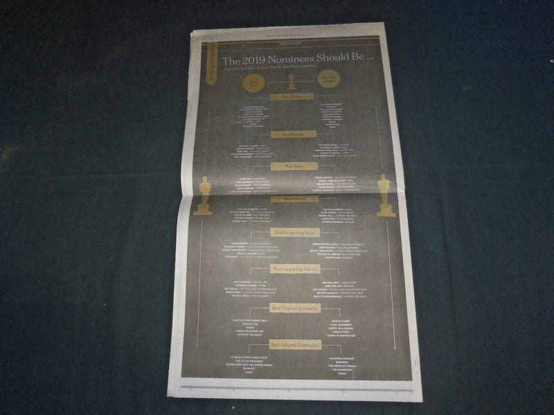 2019 JANUARY 6 NEW YORK TIMES ARTS & LEISURE SECTION - OSCARS ISSUE - NP 4026