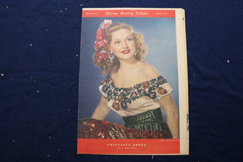1946 MARCH 24 CHICAGO TRIBUNE MAGAZINE - CONSTANCE MOORE COVER - E 22829
