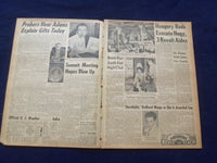 1958 JUNE 17 BOSTON RECORD AMERICAN NEWSPAPER- ADAMS TO BE HEARD TODAY - NP 6269