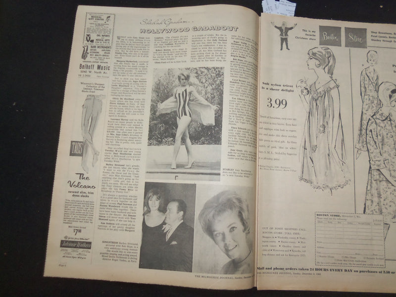 1963 DEC 8 MILWAUKEE JOURNAL TV SCREEN SECTION - JOEY BISHOP COVER - NP 8062