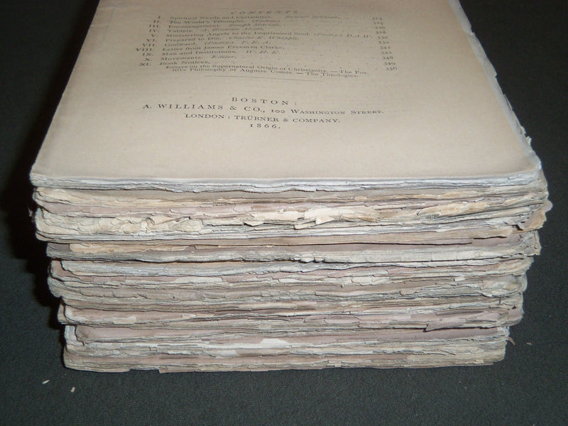 1865-1867 THE RADICAL MONTHLY MAGAZINE LOT OF 21 - NATURAL RELIGION - WR 166