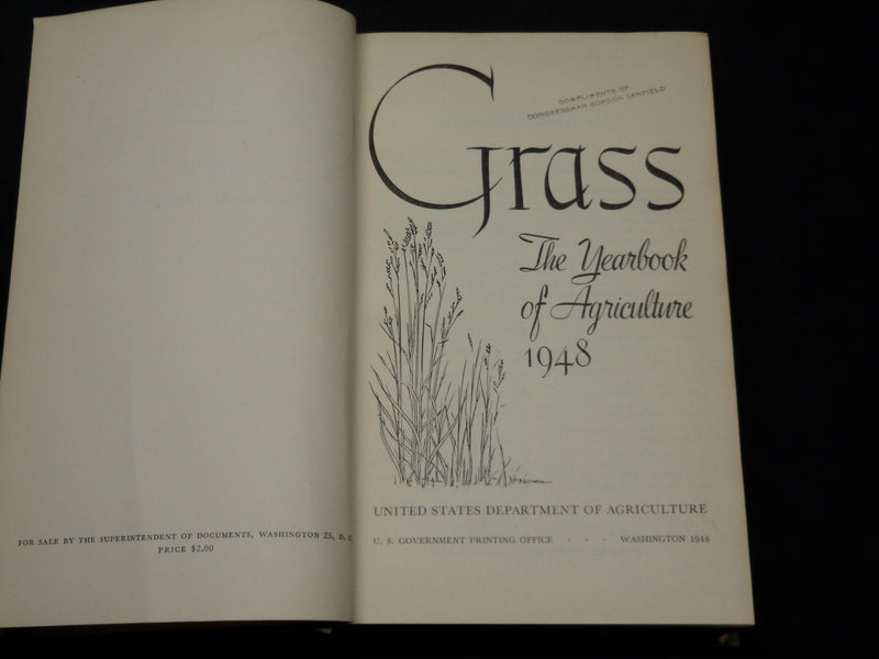 1948 GRASS YEARBOOK PUB. BY UNITED STATES DEPT. OF AGRICULTURE - KD 5946