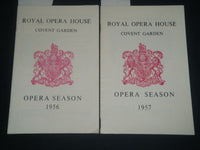 1956-1957 ROYAL OPERA HOUSE COVENT GARDEN PROGRAM LOT OF 2 - J 4272