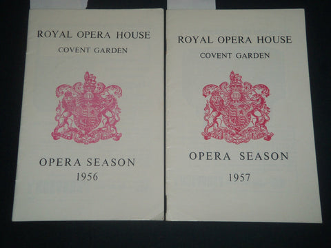 1956-1957 ROYAL OPERA HOUSE COVENT GARDEN PROGRAM LOT OF 2 - J 4272