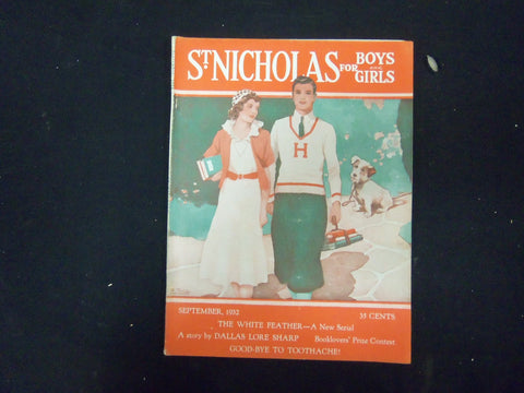 1932 SEPTEMBER ST. NICHOLAS MAGAZINE - ILLUSTRATIONS, STORIES & ADS - ST 3181