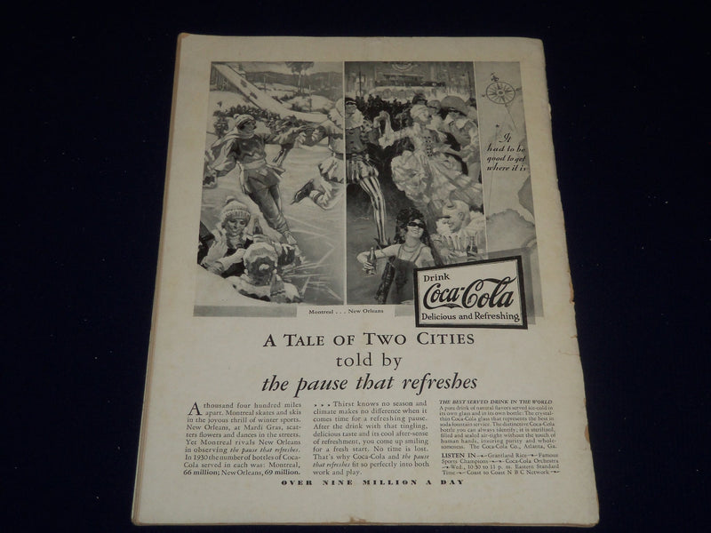 1931 MARCH THE AMERICAN GIRL MAGAZINE - COCA-COLA AD BACK COVER - SP 2563