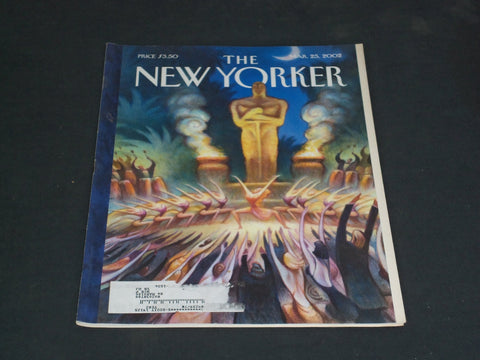 2002 MARCH 25 THE NEW YORKER MAGAZINE - ILLUSTRATED COVER - NY 1943