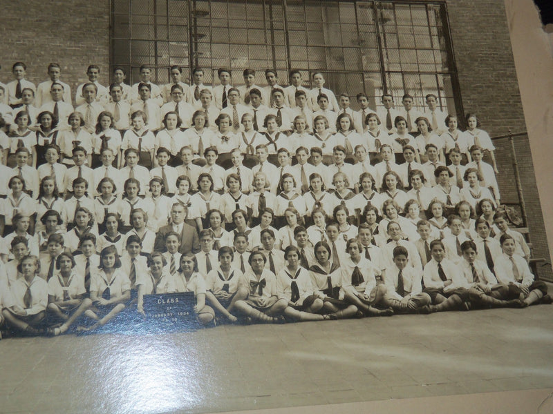 1934 JANUARY P.S.70 BRONX SCHOOL PHOTO MOUNTED - 22x14 - #11