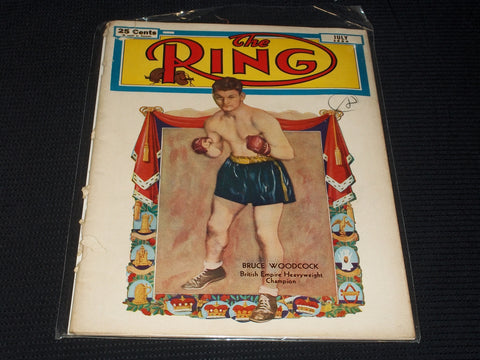 1950 JULY THE RING MAGAZINE - BRUCE WOODCOCK FRONT COVER - E 4577