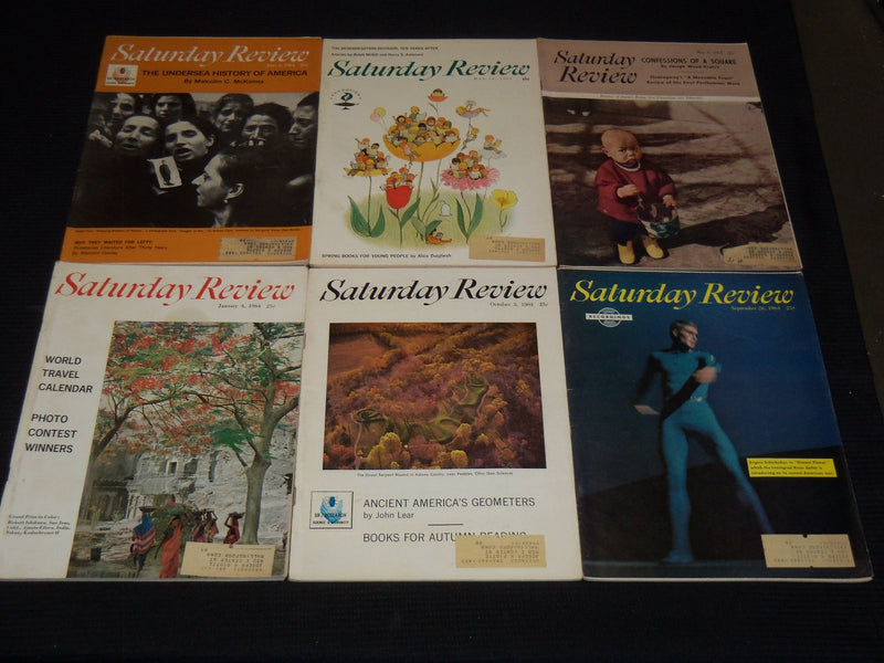 1964 SATURDAY REVIEW MAGAZINES LOT OF 17 ISSUES - NICE COVERS - WR 104C