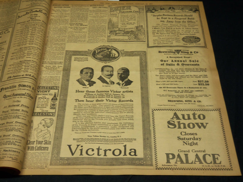1917 JANUARY 12 NEW YORK TIMES NEWSPAPER - ALLIES TERMS OF PEACE - NT 8742