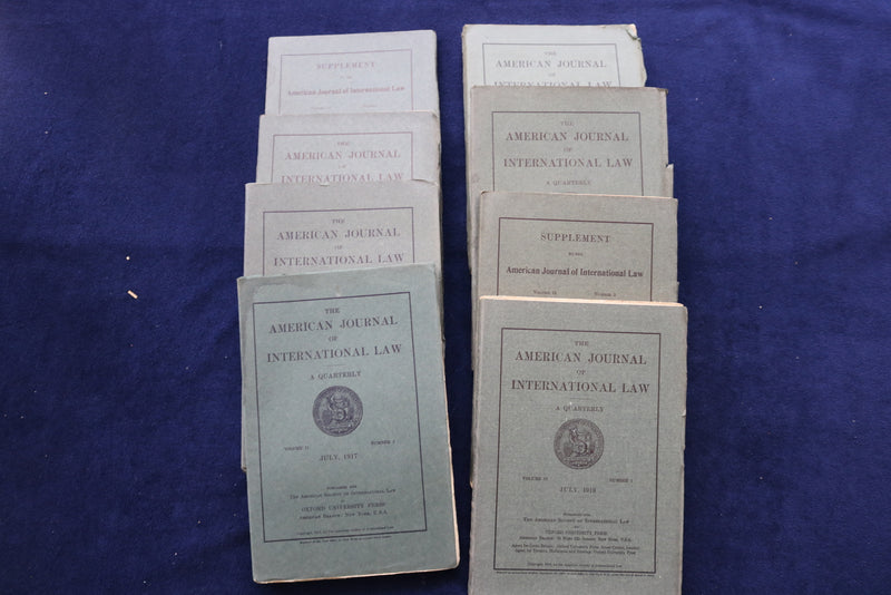 1917-1920 AMERICAN JOURNAL OF INTERNATIONAL LAW - LOT OF 8 - O 3369