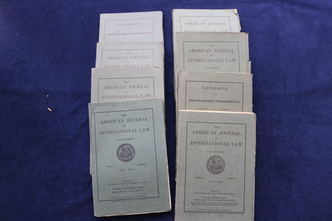 1917-1920 AMERICAN JOURNAL OF INTERNATIONAL LAW - LOT OF 8 - O 3369