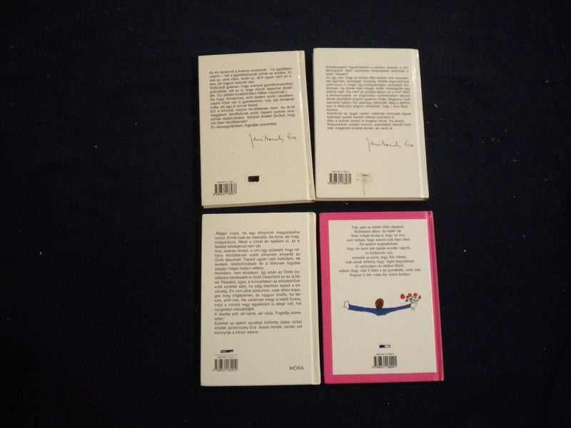 2004-2005 HUNGARIAN HARDCOVER BOOKS BY EVA JANIKOVSZKY - LOT OF 4 - KD 8069