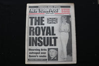 1997 SEPTEMBER 4 NEW YORK POST NEWSPAPER - THE ROYAL INSULT-QUEEN SNUBS- NP 8921