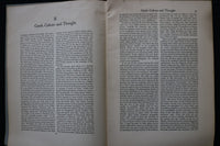 1930 GREEK CULTURE AND THOUGHT SOFTCOVER BOOK BY WILLIAM WESTERMANN - K 2937