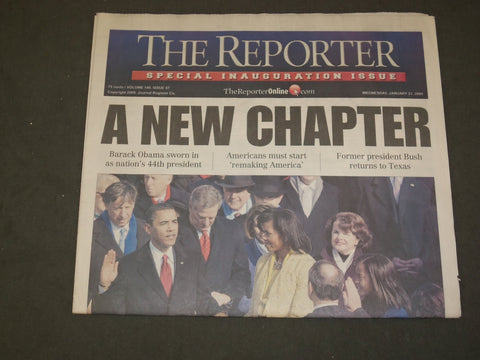 2009 JANUARY 21 THE REPORTER NEWSPAPER - BARACK OBAMA INAUGURATION - NP 3314