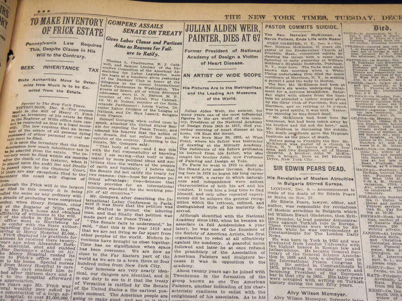 1919 DECEMBER 9 NEW YORK TIMES - COUNTRY WIDE CURB ON SOFT COAL - NT 7950