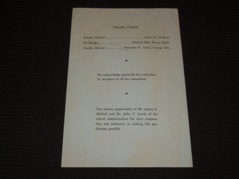 1961 THE CURIOUS SAVAGE PROGRAM - PASCACK VALLEY HIGH SCHOOL - NJ - J 7470