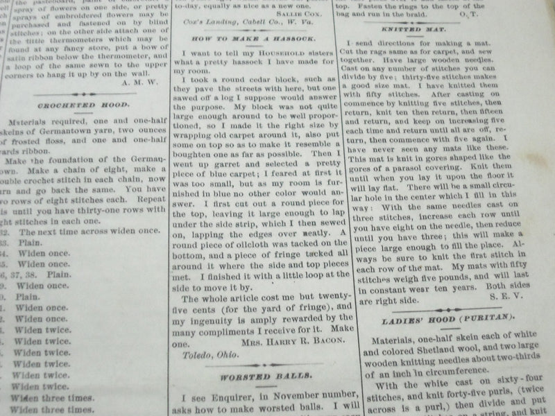 1884 JAN-DEC THE HOUSEHOLD MONTHLY JOURNAL BOUND VOLUME - 12 ISSUES - KD 2305