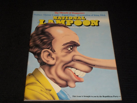 1972 AUGUST NATIONAL LAMPOON MAGAZINE - RICHARD NIXON FRONT COVER - E 3264