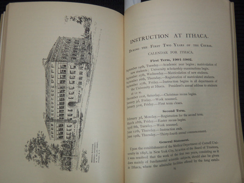 1901-1902 CORNELL UNIVERISTY MEDICAL COLLEGE ANNOUNCEMENT - NEW YORK - K 3100