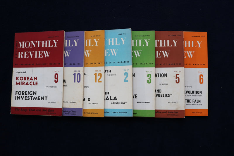 1965 MONTHLY REVIEW, AN INDEPENDENT SOCIALIST MAGAZINE - LOT OF 7 - O 3608