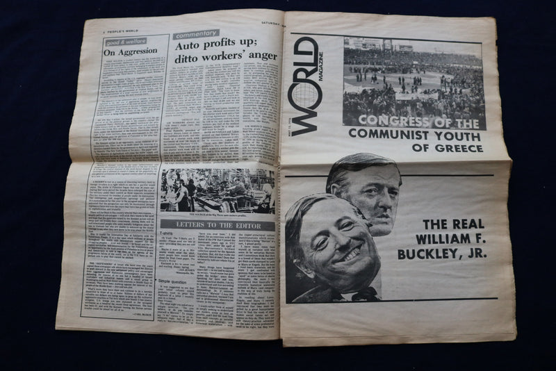 1976 MAY 15 PEOPLE'S WORLD NEWSPAPER - WILLIAM F. BUCKLEY - NP 8866