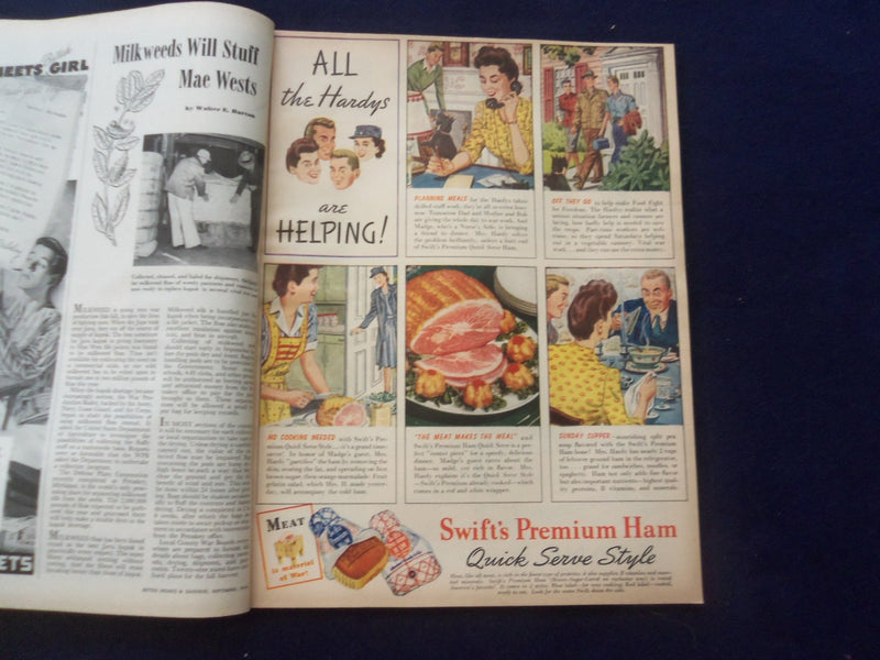1944 SEPTEMBER BETTER HOMES & GARDENS MAGAZINE-NICE ILLUSTRATED COVER - SP 6118B