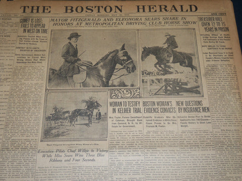 1910 MAY 10 THE BOSTON HERALD - COMET IS LOST FAILS TO APPEAR IN WEST - BH 339