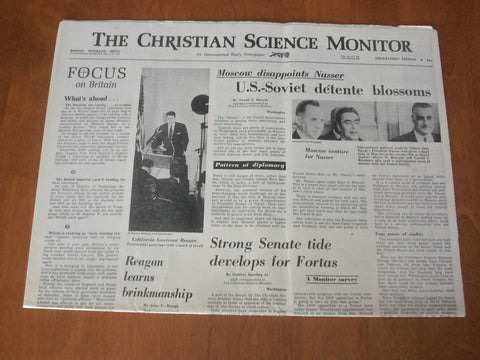 1968 JULY 13-15 THE CHRISTIAN SCIENCE MONITOR-US-SOVIET DETENTE BLOSSOMS-NP 4655