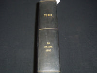 1937 APRIL-JUNE TIME MAGAZINE BOUND VOLUME - GREAT COVERS - NICE ADS - KD 3806M