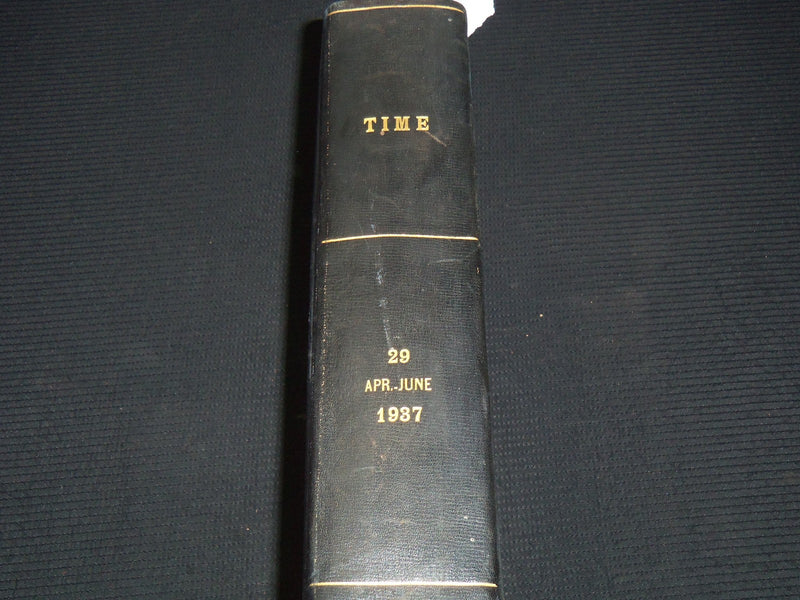 1937 APRIL-JUNE TIME MAGAZINE BOUND VOLUME - GREAT COVERS - NICE ADS - KD 3806M