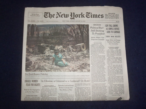 2023 AUGUST 13 NEW YORK TIMES - GUN TOLL GROWS AS SIMPLE DEVICE ADDS TO CARNAGE
