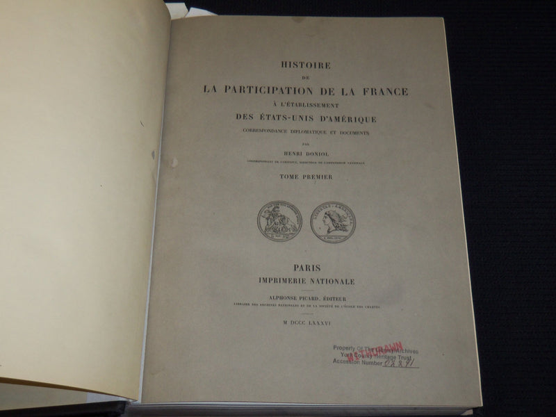 1886-1892 HISTOIRE DE LA PARTICIPATION DE LA FRANCE DE ETATS LOT OF 5 - KD 1