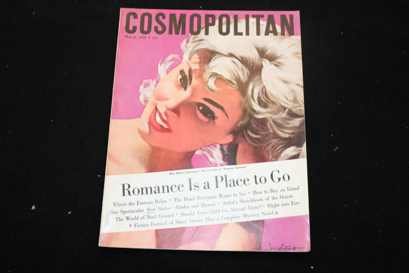1958 MARCH COSMOPOLITAN MAGAZINE - MYLENE DEMONGEOT COVER - SP 5423V