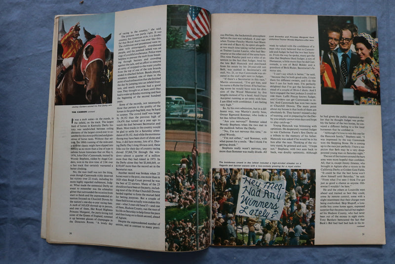 1974 MAY 13 SPORTS ILLUSTRATED MAGAZINE - CANNONADE-THE BIGGEST DERBY - ST 1003P
