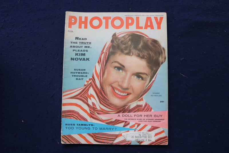 1956 FEBRUARY PHOTOPLAY MAGAZINE - DEBBIE REYNOLDS COVER - E 19112