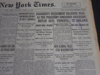 1924 MARCH 6 NEW YORK TIMES - DAUGHERTY RETIREMENT BELIEVED NEAR - NT 6809