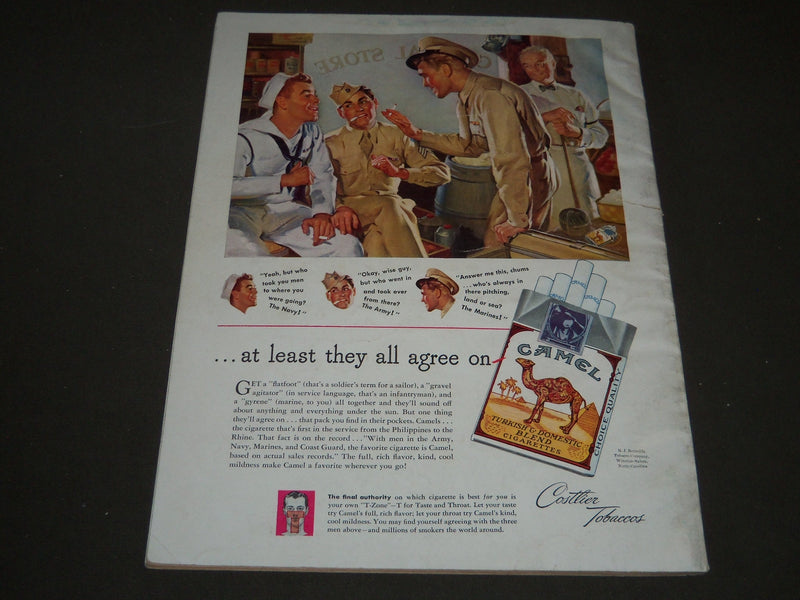 1945 FEBRUARY ESQUIRE MAGAZINE - VARGAS ILLUSTRATION - COVER AND ADS - ST 5071