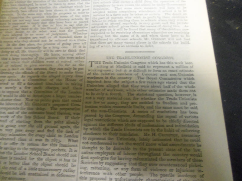 1874 SATURDAY REVIEW 2 BOUND VOLUMES - COMPLETE YR- PUBLISHED IN LONDON - R 1070