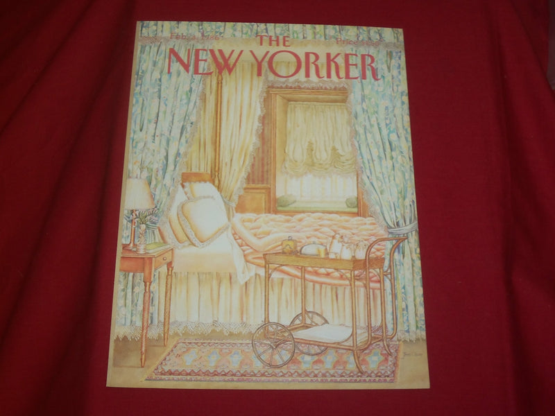 1986 FEBRUARY 3 NEW YORKER MAGAZINE FRONT COVER ONLY - GREAT ART FOR FRAMING
