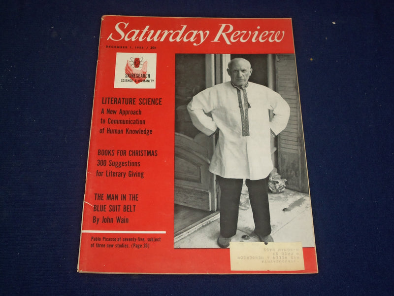 1956 DECEMBER 1 SATURDAY REVIEW MAGAZINE - PABLO PICASSO - SP 9444